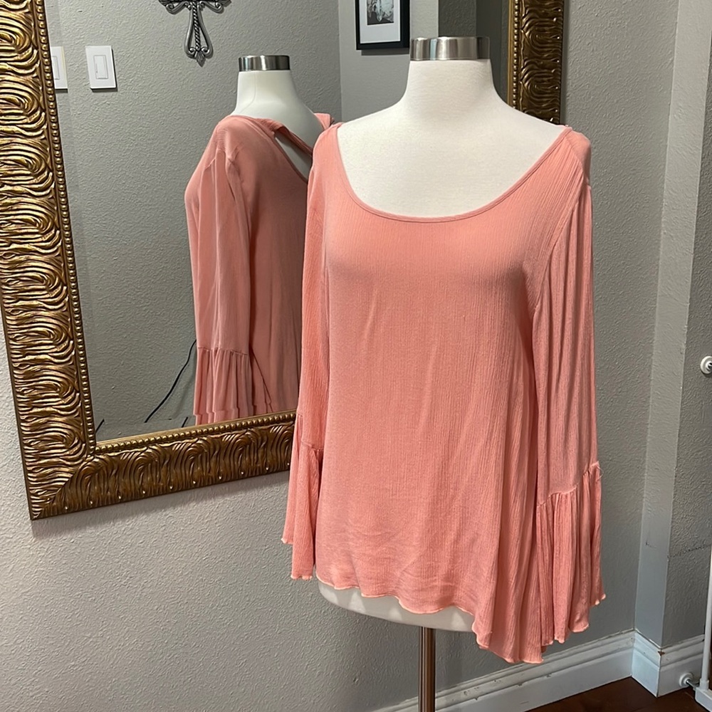 Miami Peach Boho Relaxed Flowy Top - Medium